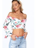 Bluza crem cu umerii goi 97930 - Magazin online - Boutique